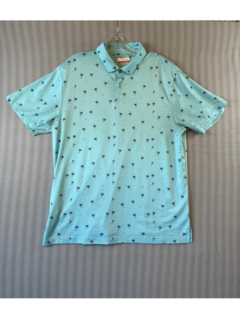 Grand Slam Men's Light Blue Performance Polo Shirt size L